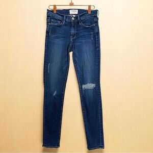 Frame Denim Le Skinny de Jeanne Distressed Jeans Size 27